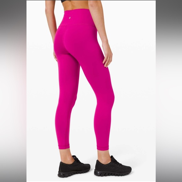 Lululemon Wunder Train High-Rise Crop 23” Ripened Raspberry Sz 18 - Picture 2 of 13